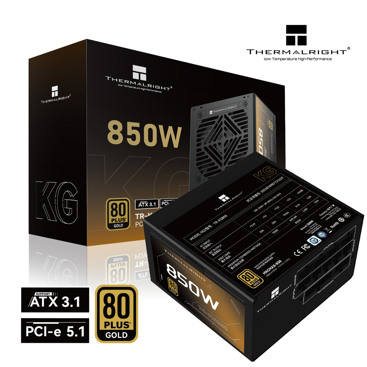 Thermalright KG850 850W ATX 3.1 + Gen 5.1 (Black)
