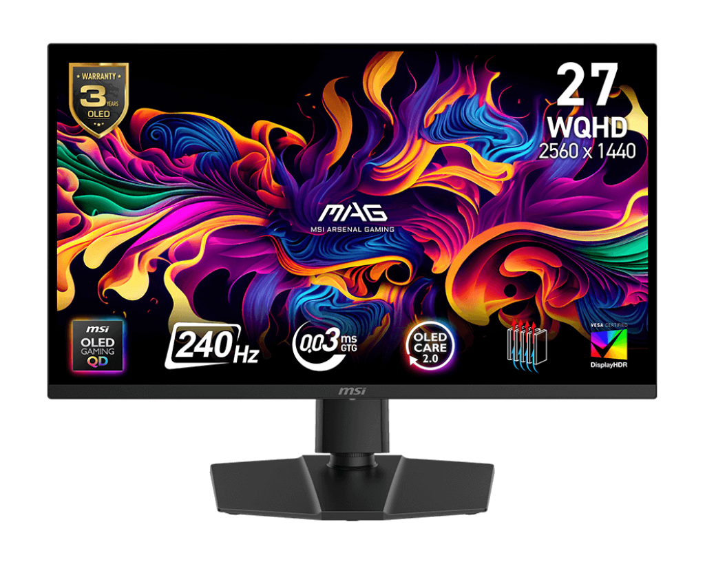 MSI MAG 273QP QD-OLED X24 (26.5 inch 240Hz 1440P OLED)