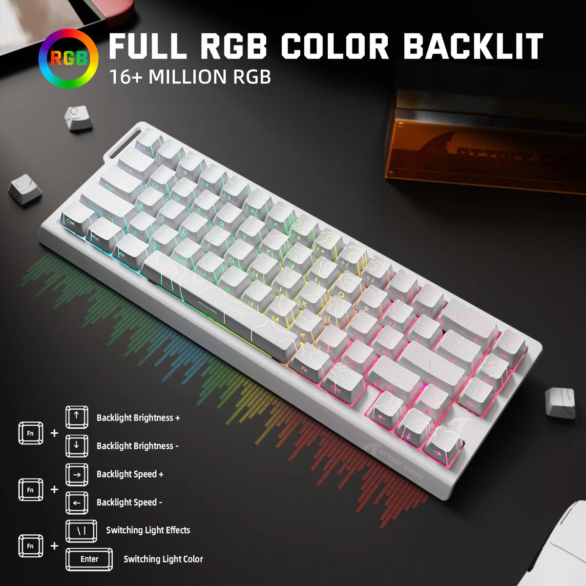 Attack Shark X68 Pro HE (White Contour)