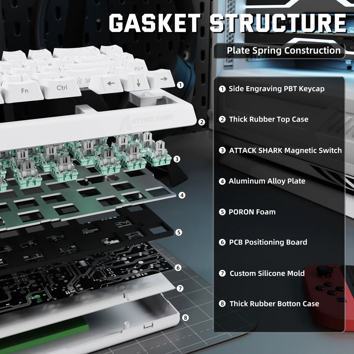 Attack Shark X68 Pro HE (White Contour)