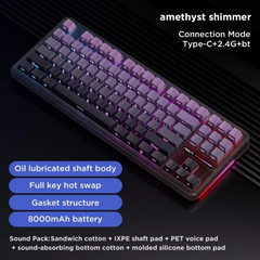 Aula F87 Pro (Amethyst Shimmer - Gray Wood Switch)