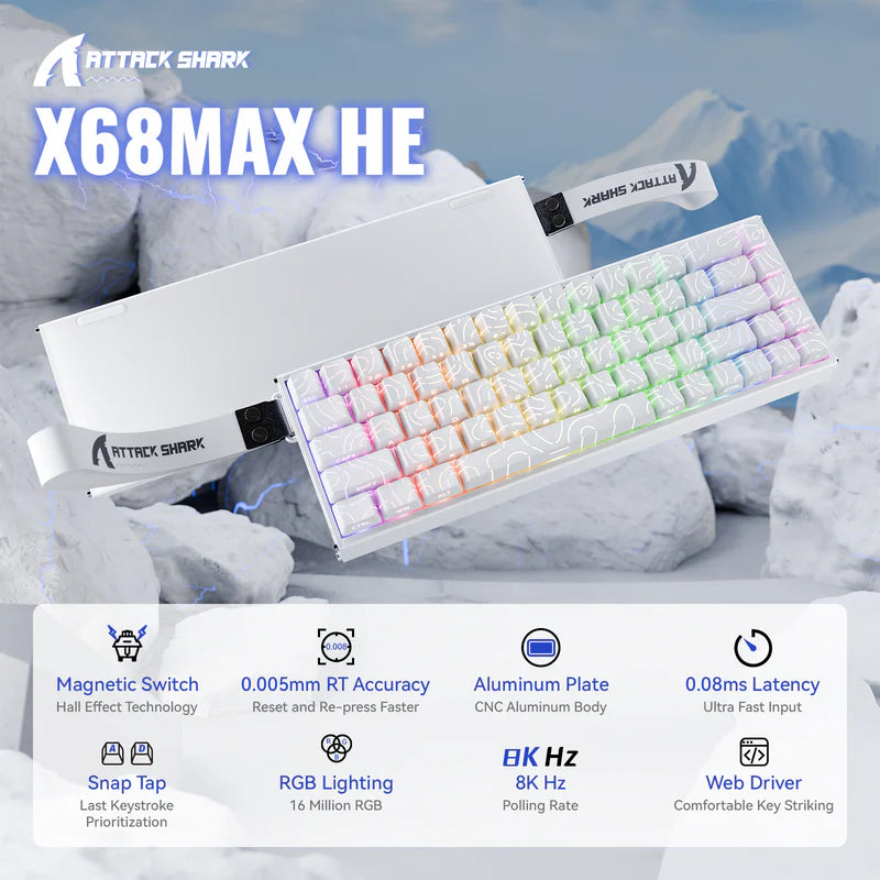 Attack Shark X68 Max (White Contour)