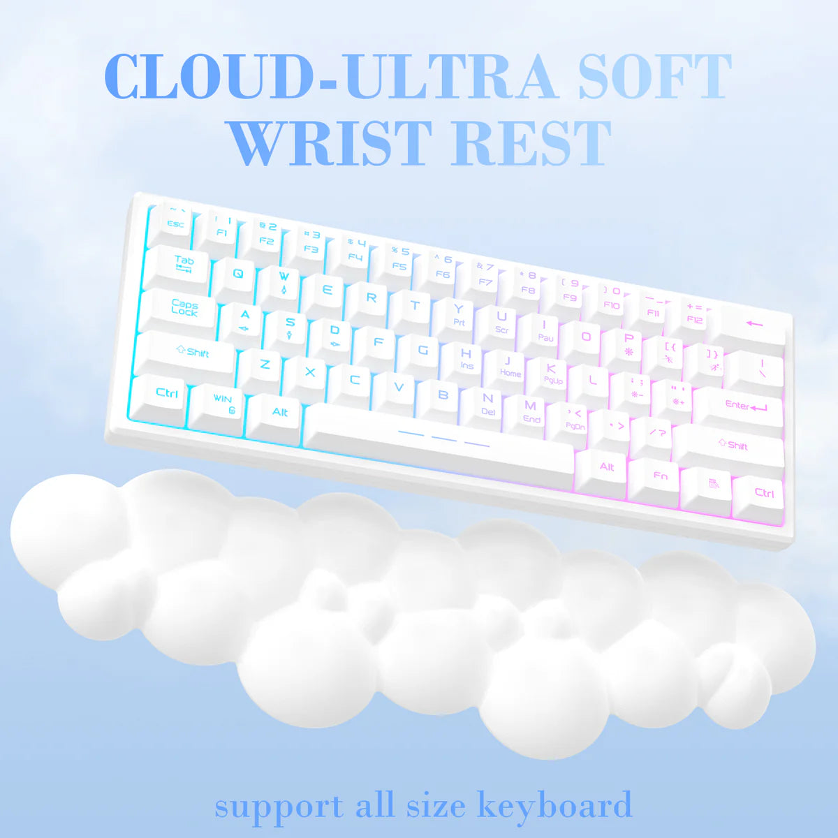 Attack Shark Cloud Wrist Rest (White)