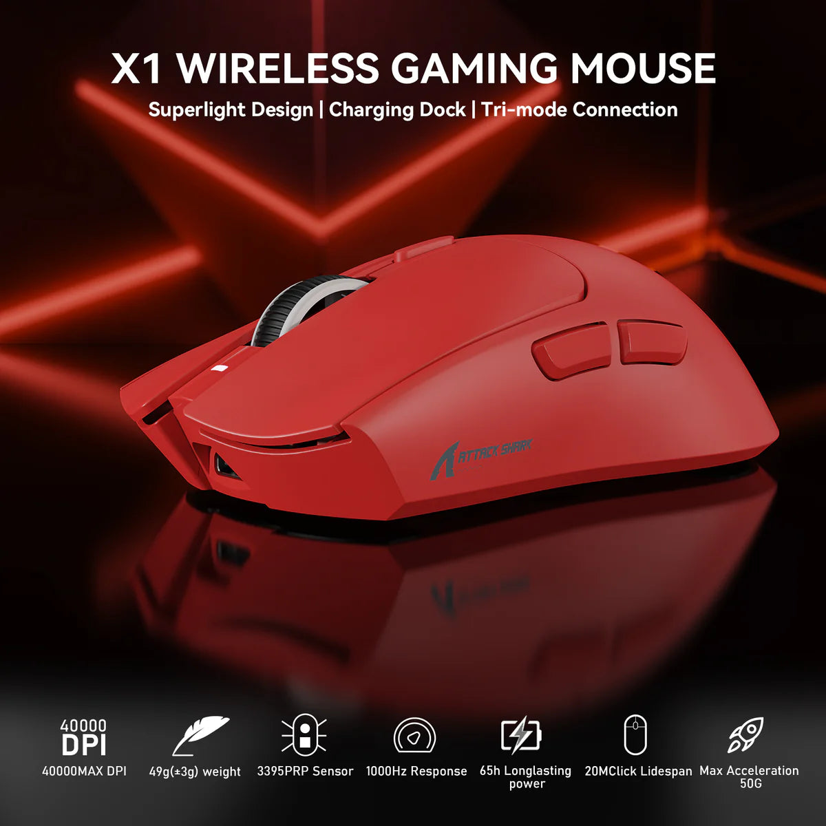 Attack Shark X1 (Red)