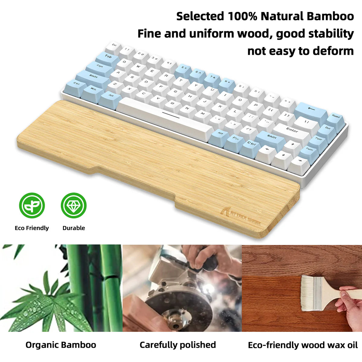 Attack Shark WZ01 Bamboo Wrist Rest (87 Keys)