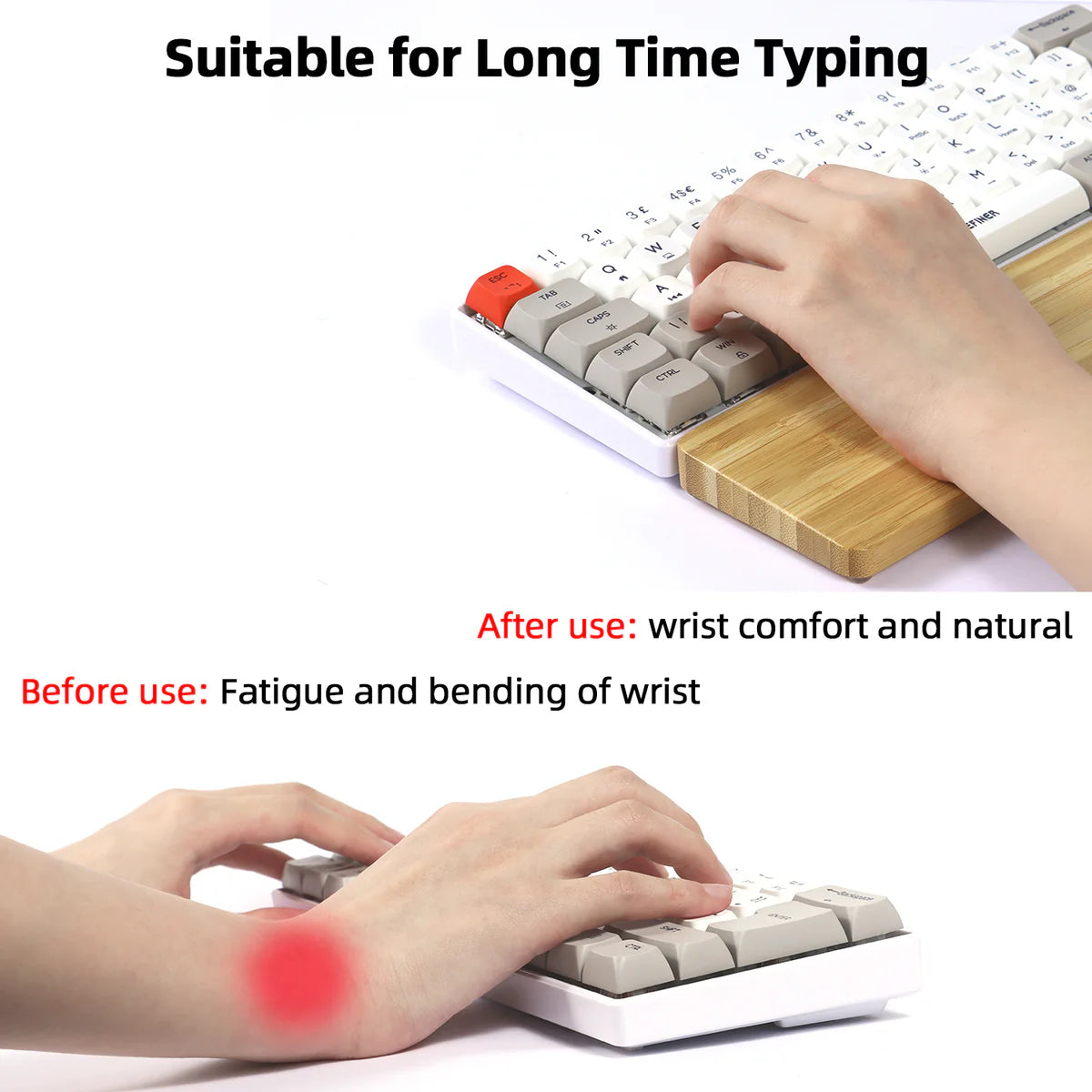 Attack Shark WZ01 Bamboo Wrist Rest (87 Keys)