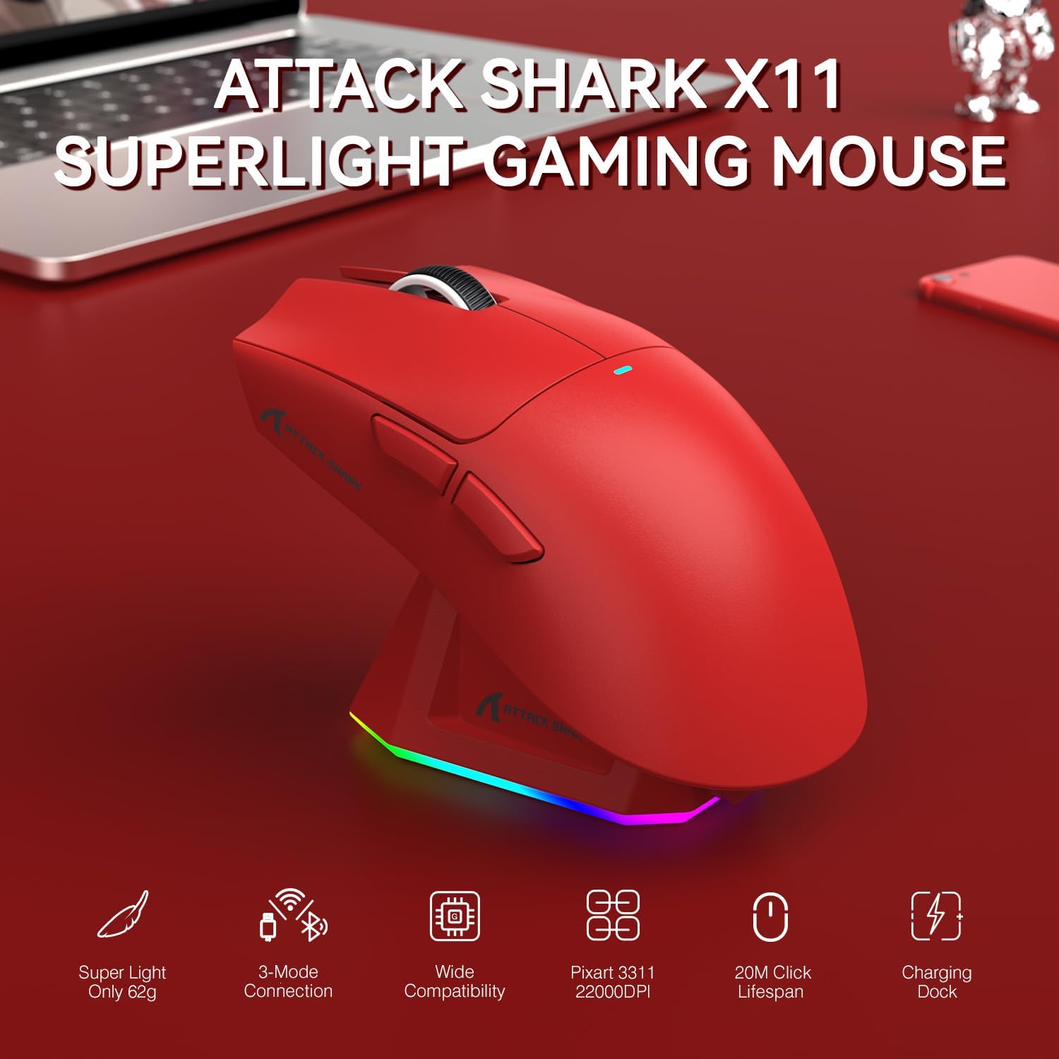 Attack Shark X11 (Red)