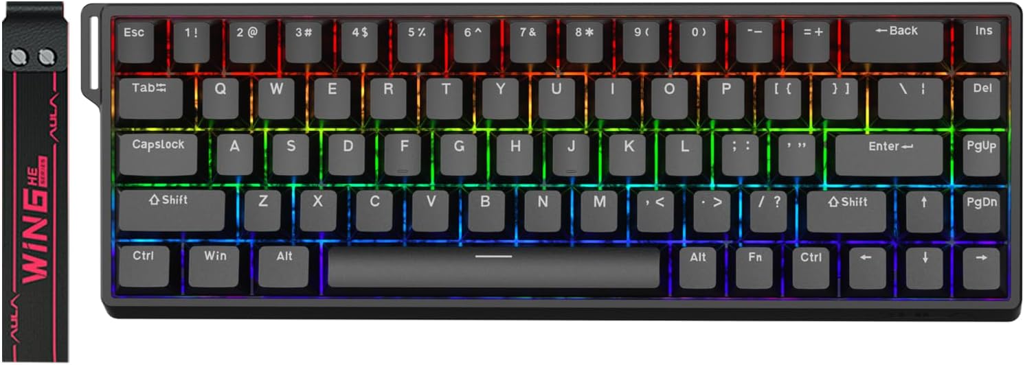 Aula WIN68HE (Black - Gray Wood Switch)