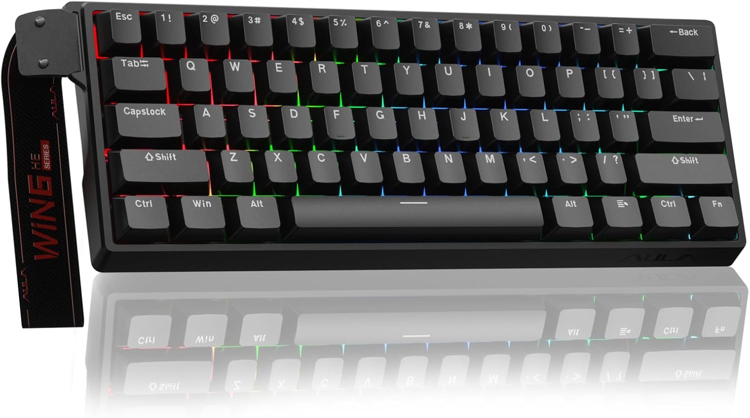 Aula WIN60HE (Black - Gray Wood Switch)