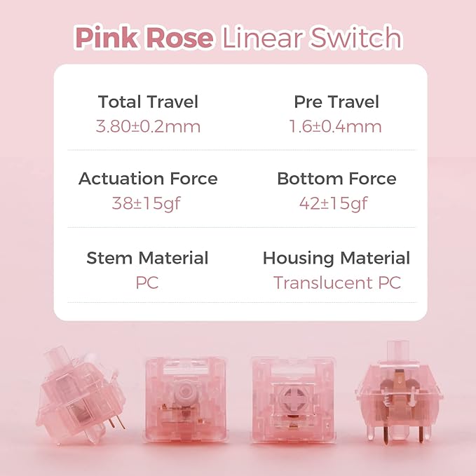 Kiiboom Pink Rose Linear Switch (35 pcs)