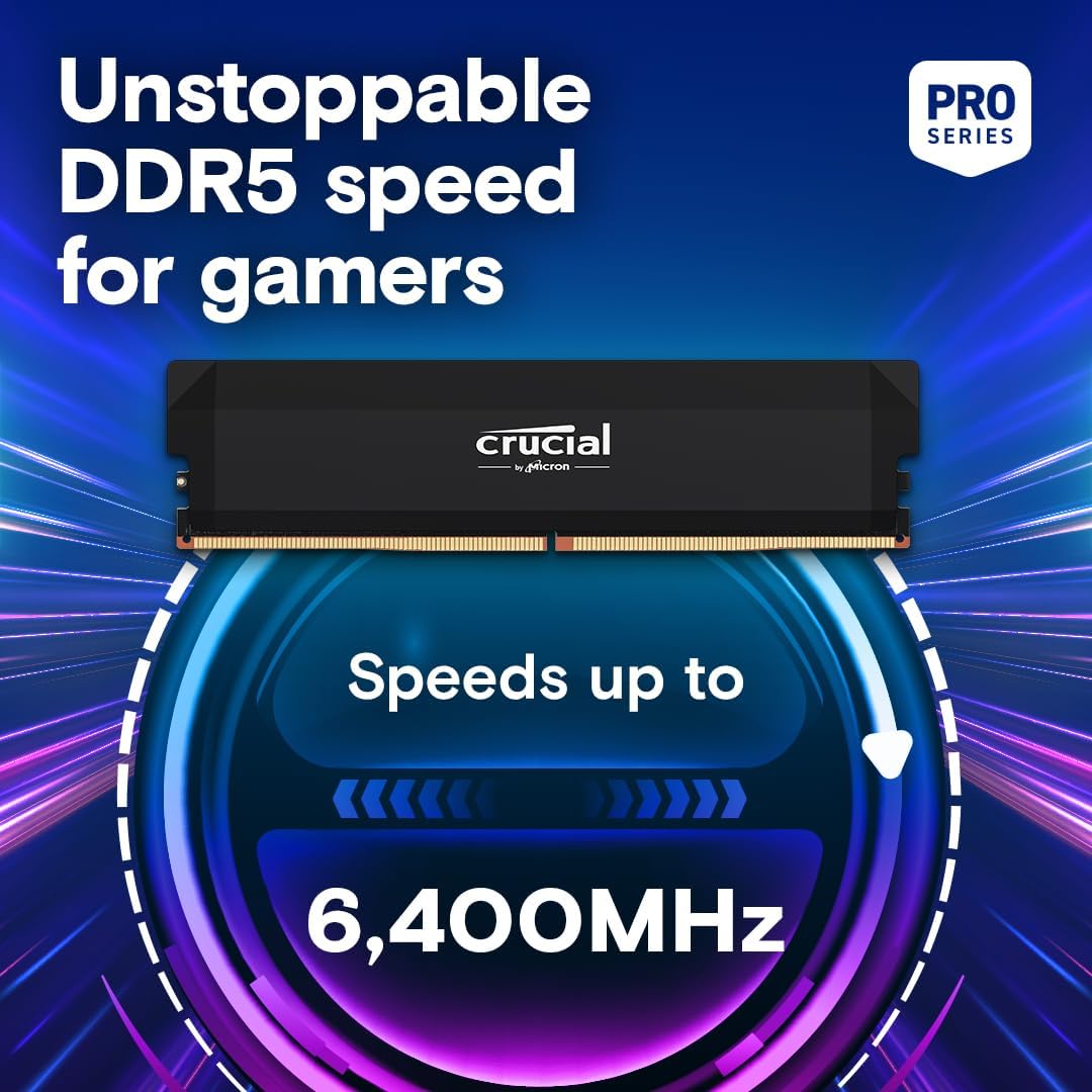 Crucial Pro Overclocking 2 x 32GB DDR5 6000Mhz (Black)