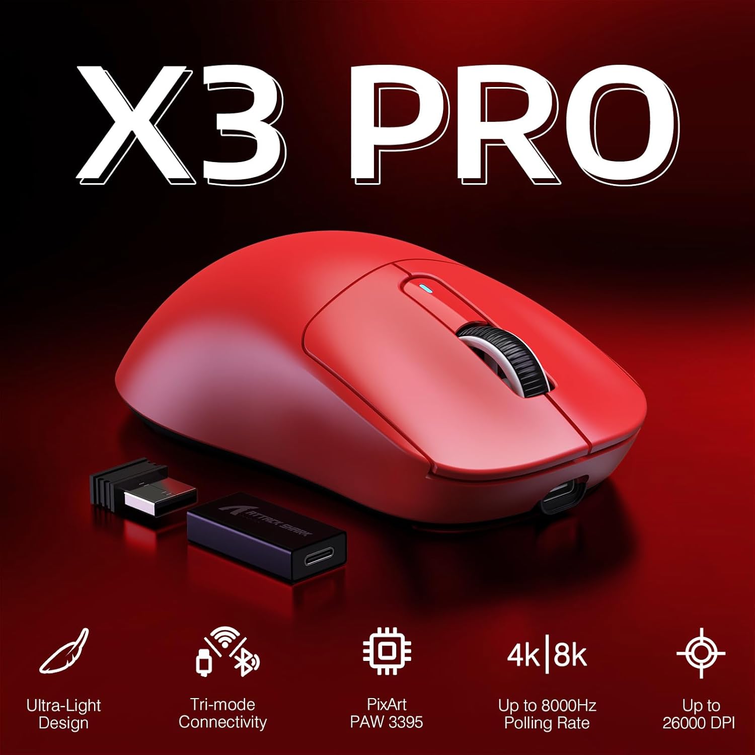 Attack Shark X3 Pro (Red)