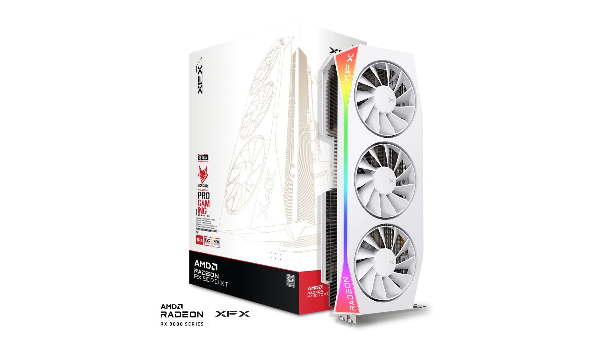 XFX Mercury RX 9070XT OC Magnetic Air Edition 16GB (White)