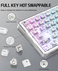 Attack Shark K75 Pro (Transparent White)
