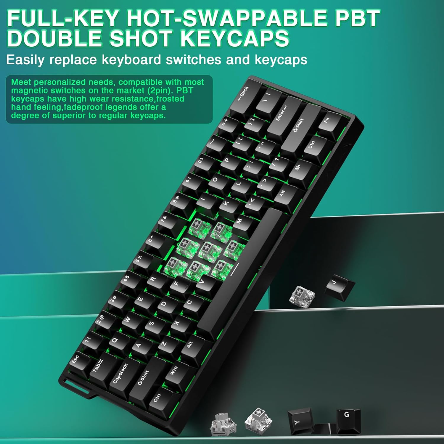 Aula WIN60HE (Black - Gray Wood Switch)