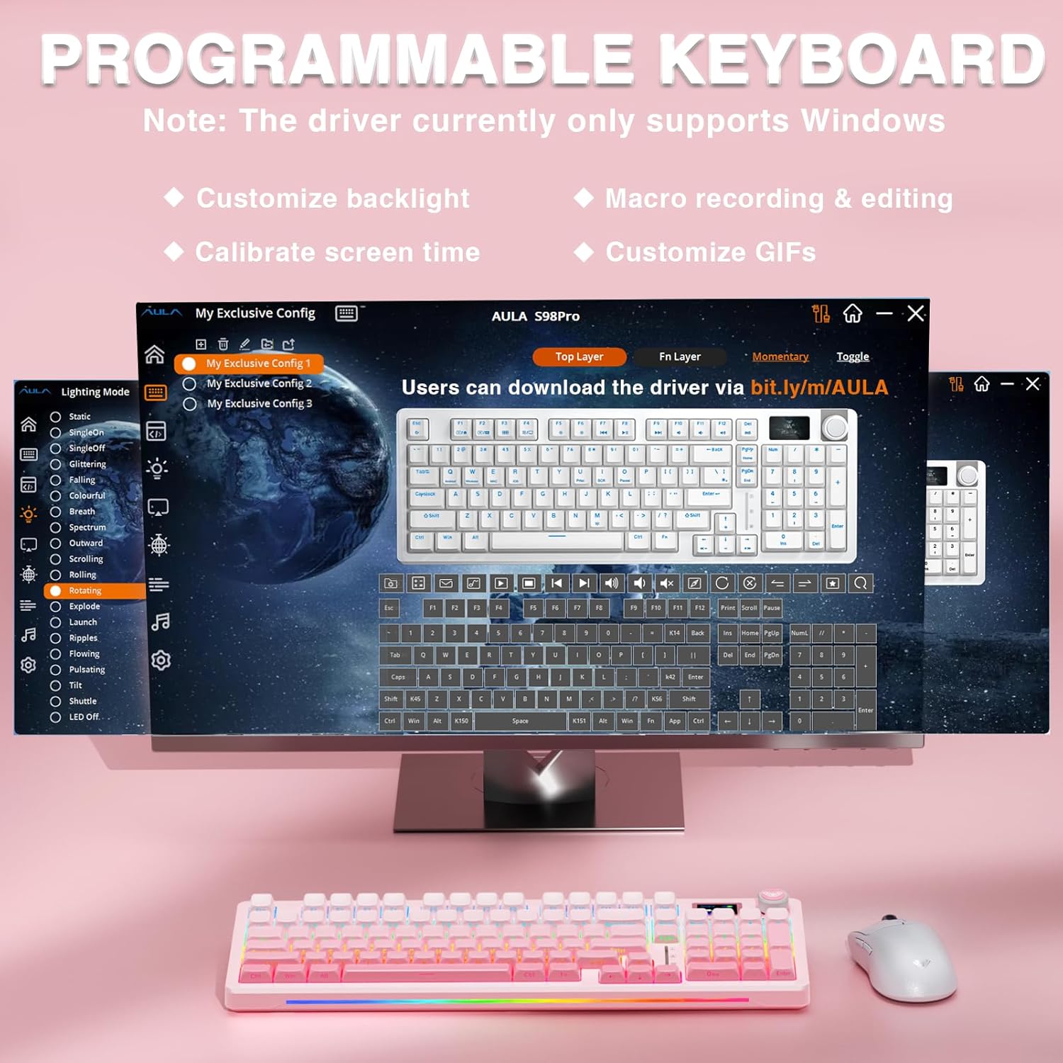 Aula S98 Pro (Pink - Huatian Switch)