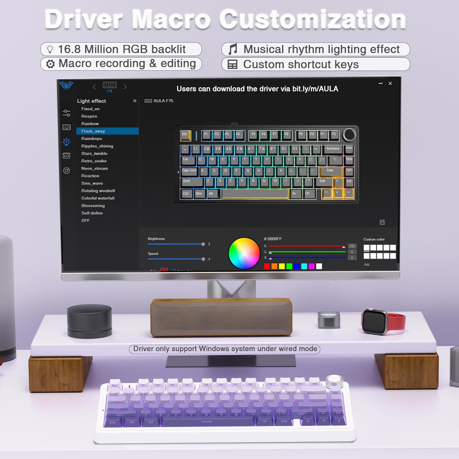 Aula F75 (Gradient Purple - Star Vector Switch)