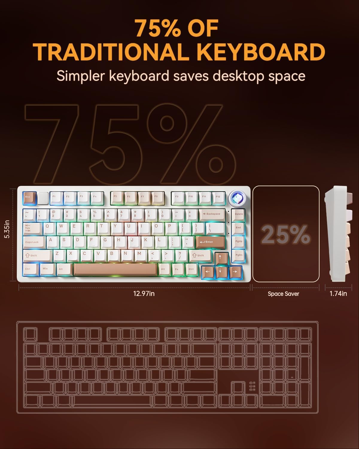Leobog Hi75C Pro (Vanilla - Turquoise Switch)