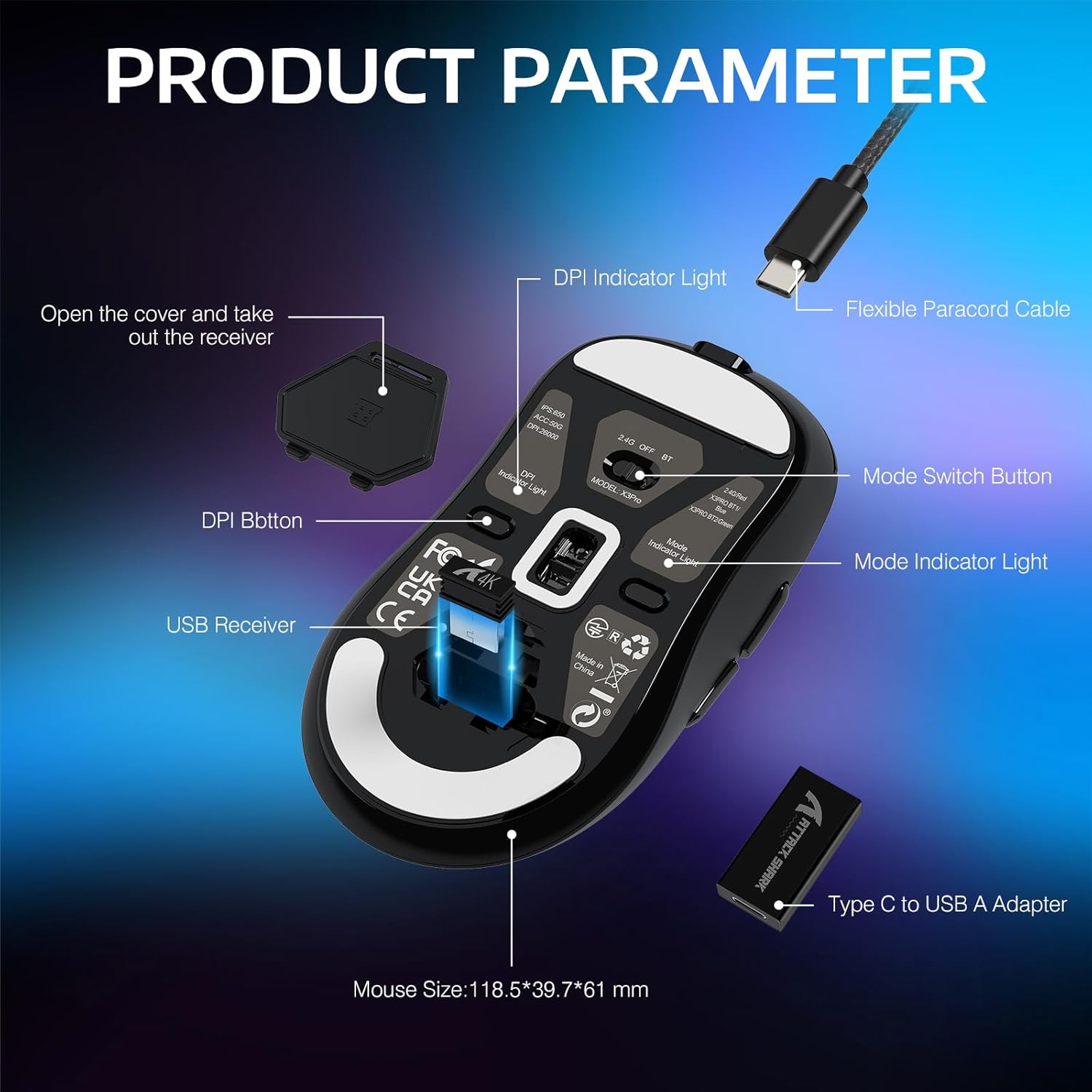 Attack Shark X3 Pro (Black)