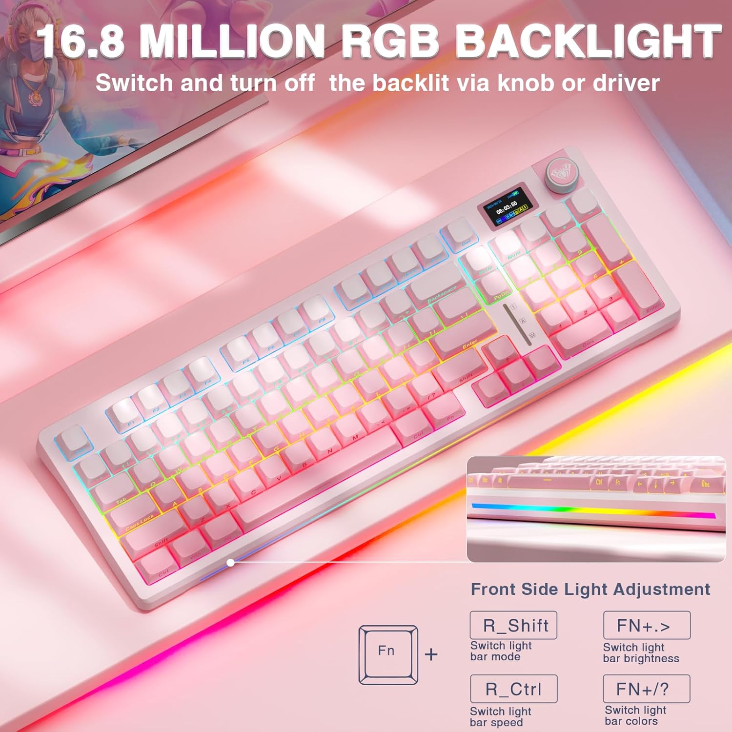Aula S98 Pro (Pink - Huatian Switch)