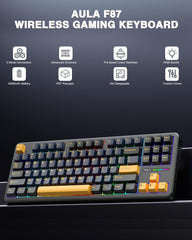 Aula F87 Pro (Thunder Black - Gray Wood Switch)