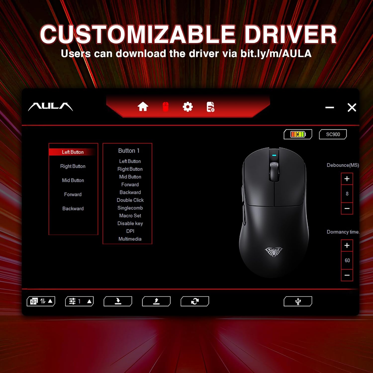 Aula SC900 Pro (Red)