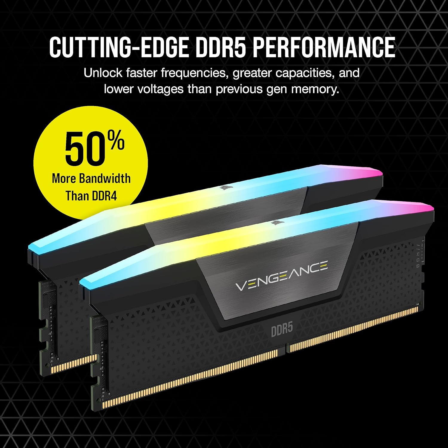 Corsair Vengeance RGB 2 x 16GB DDR5 C36 6400Mhz (Black)