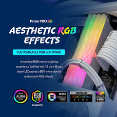 V-Color Prism Pro 2 x 8GB 3600Mhz (White) SCC KIT