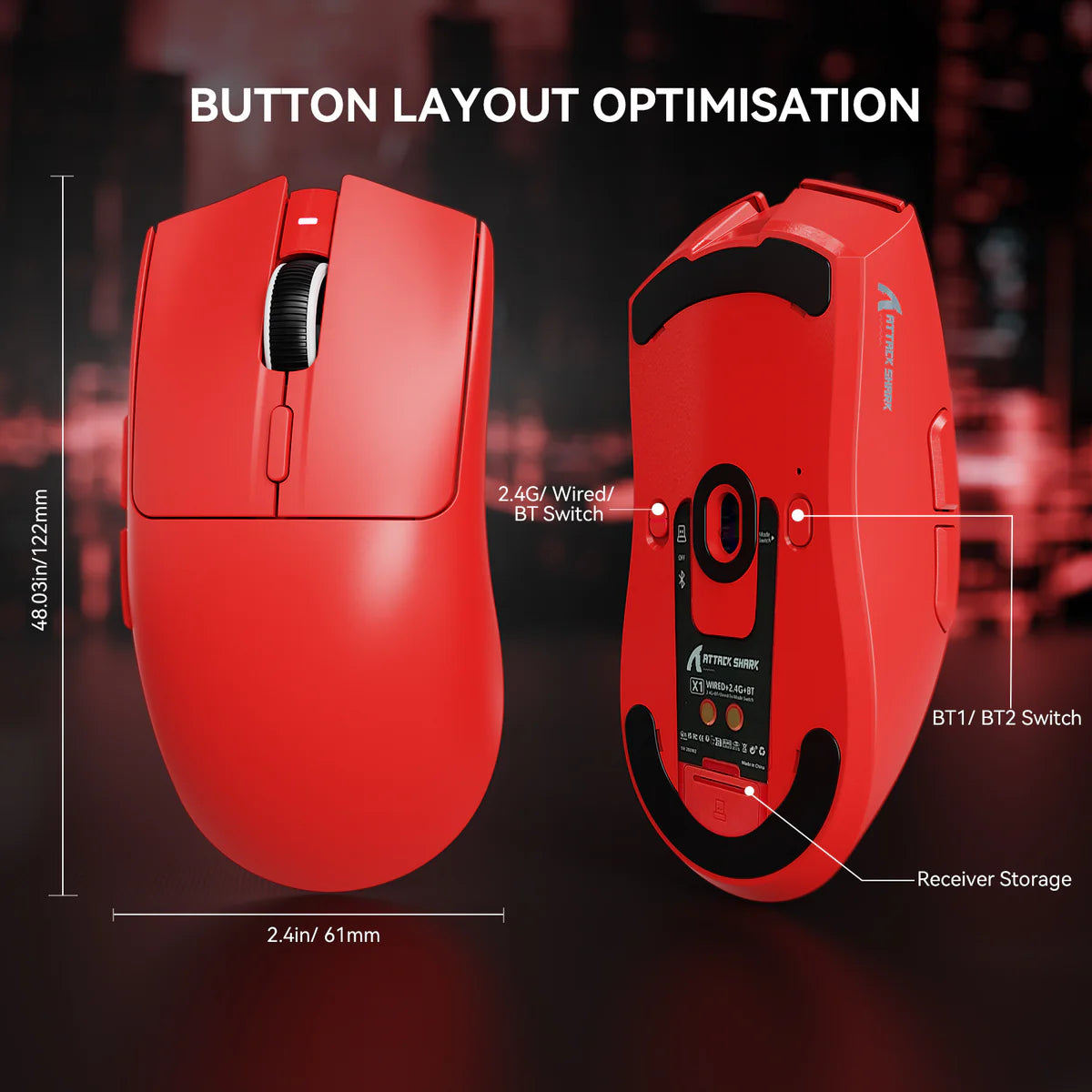 Attack Shark X1 (Red)