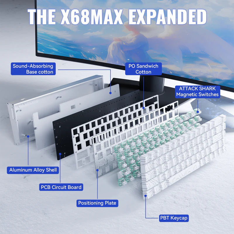 Attack Shark X68 Max (White Contour)