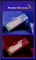 Ajazz AK870MC (Red Switch - Purple & White)