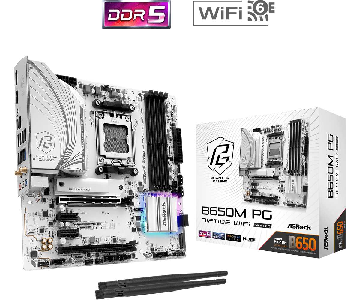 Asrock B650M PG Riptide WiFi (White)