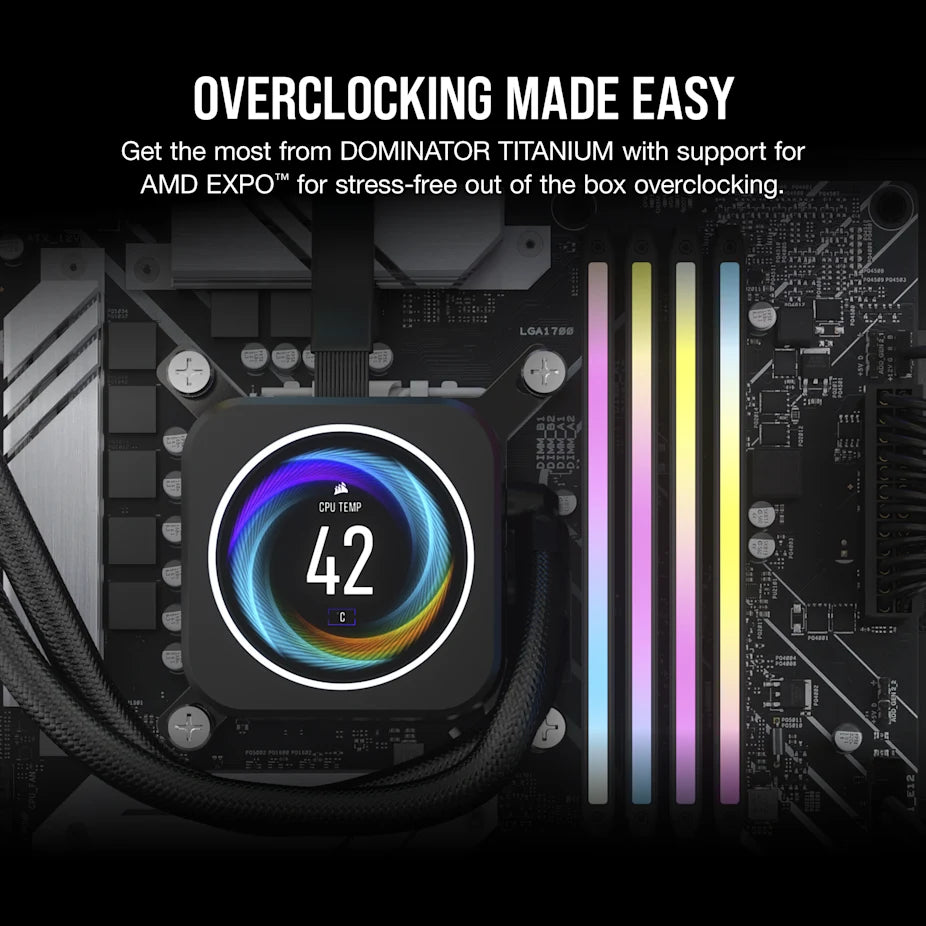 Corsair Dominator Titanium 2 x 16GB DDR5 C30 6000MHZ (Grey)