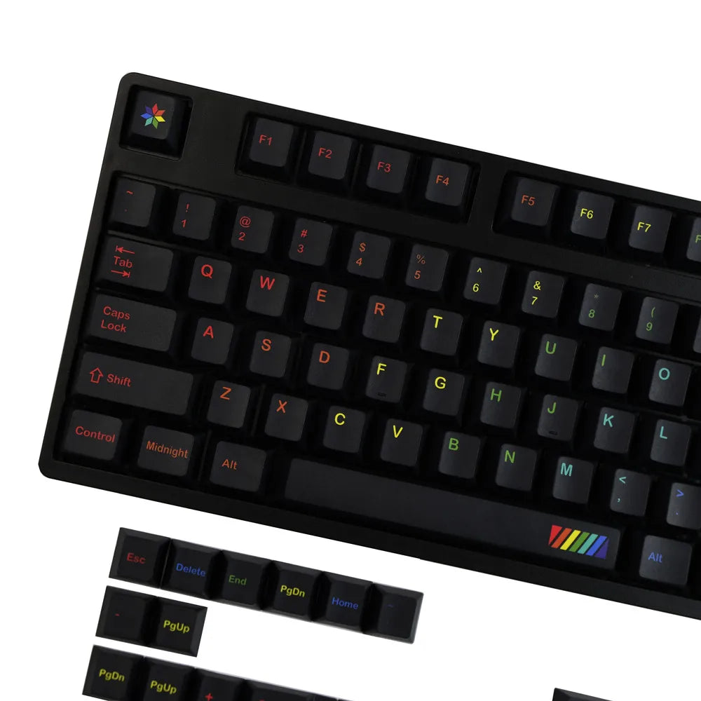 GMK Midnight Rainbow Clone Keycaps (Cherry Profile)