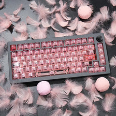 Agate Powder Pink Transparent Keycaps (Cherry Profile)