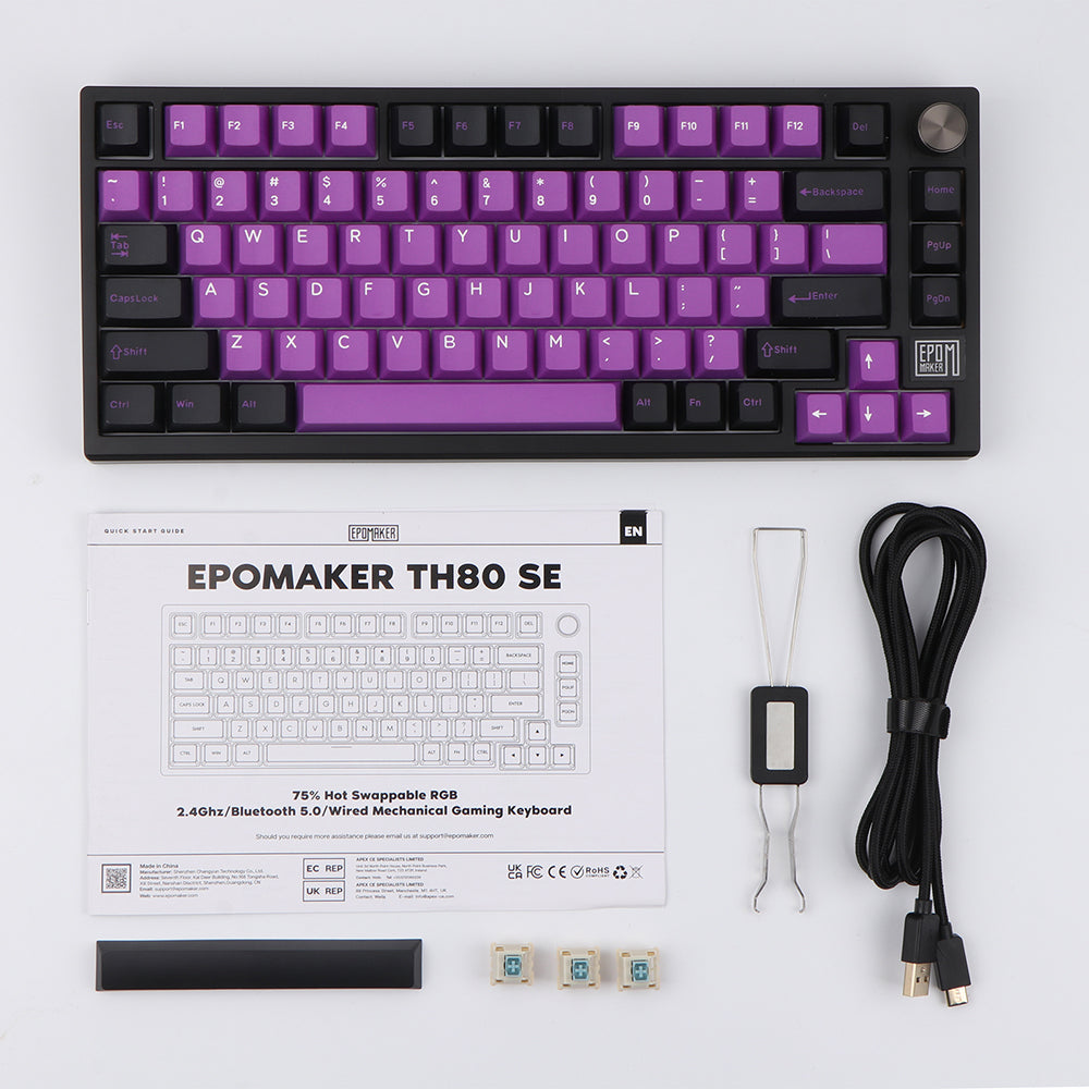 Epomaker TH80 SE (Black Purple - Gateron Black Switch)