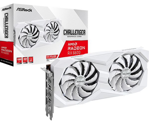 Asrock AMD RX6600 Challenger D 8GB (White)