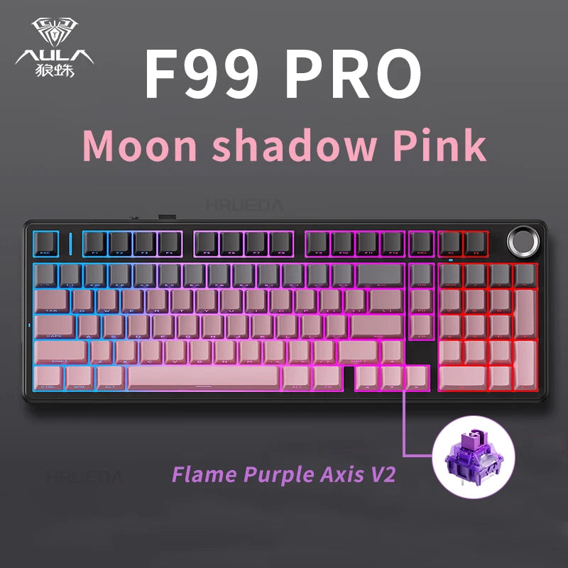 Aula F99 Pro (Moon Shadow Pink - Flame Purple Switch)