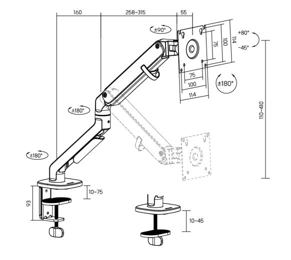 Humanmotion T6-1G (Single Arm 17-32")