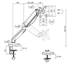 Humanmotion T6JD-1B-01 (Single Arm 17-32")