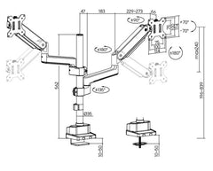 Humanmotion T8-2B-01 (Dual Arm 17-35")