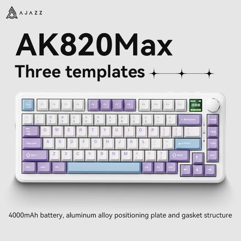 Ajazz AK820 Max HE (Purple - Magnetic Switch)