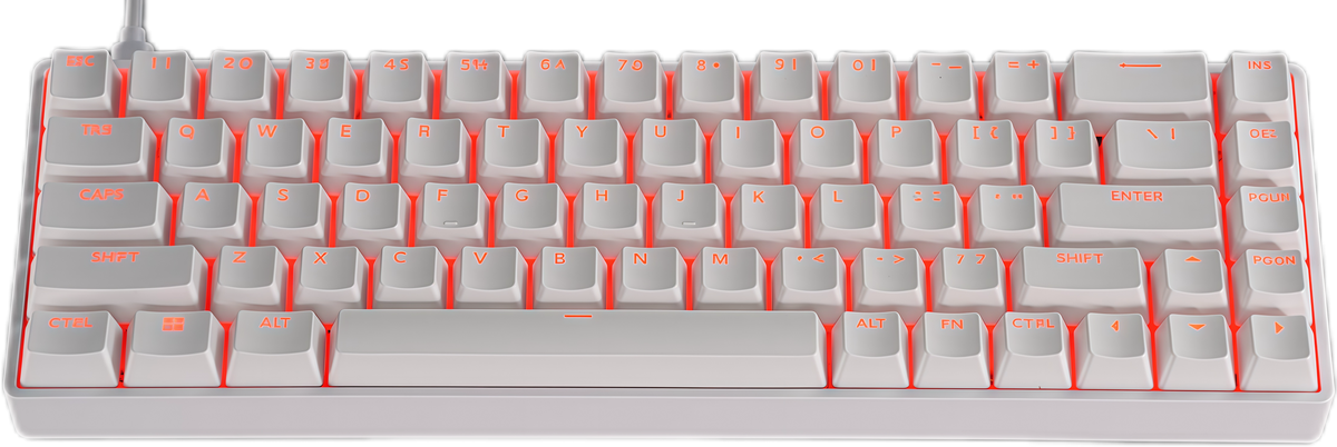 Madlions Fire 68 RGB Gateron Dual Rail 2.0 (White)