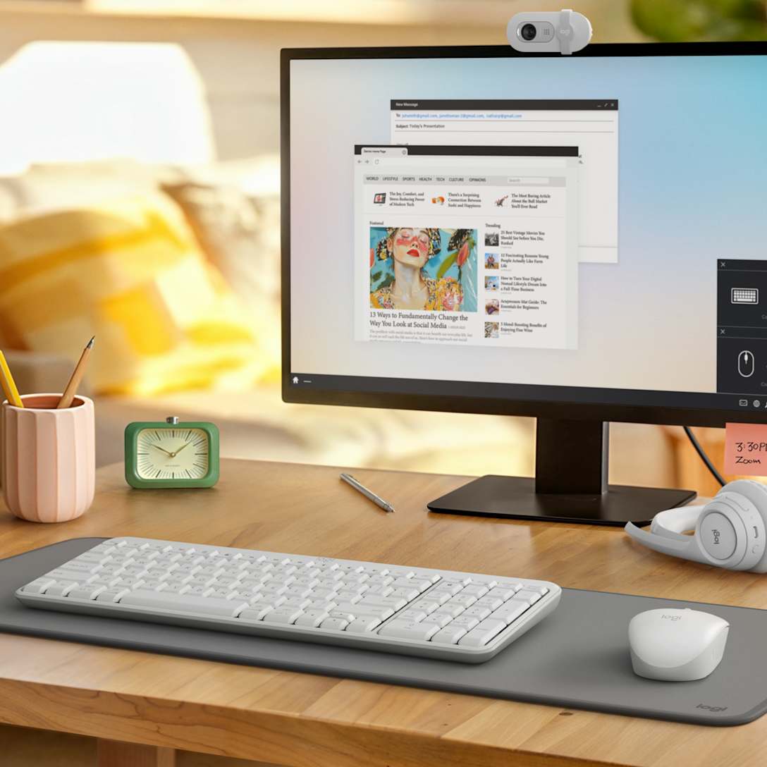 Logitech MK250 Compact Wireless Combo (White)