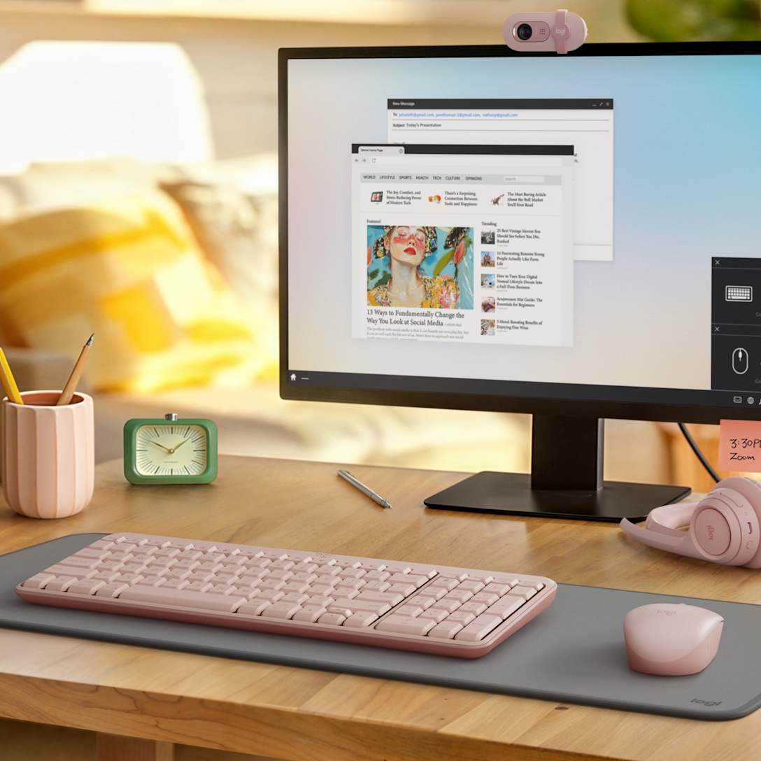 Logitech MK250 Compact Wireless Combo (Rose)