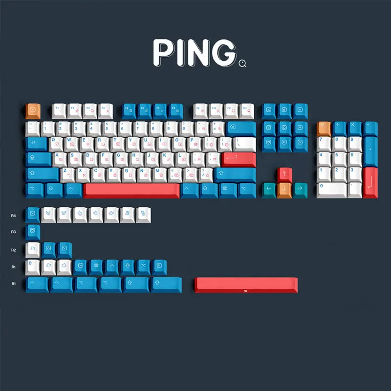 Ping Theme Keycaps (Cherry Profile)