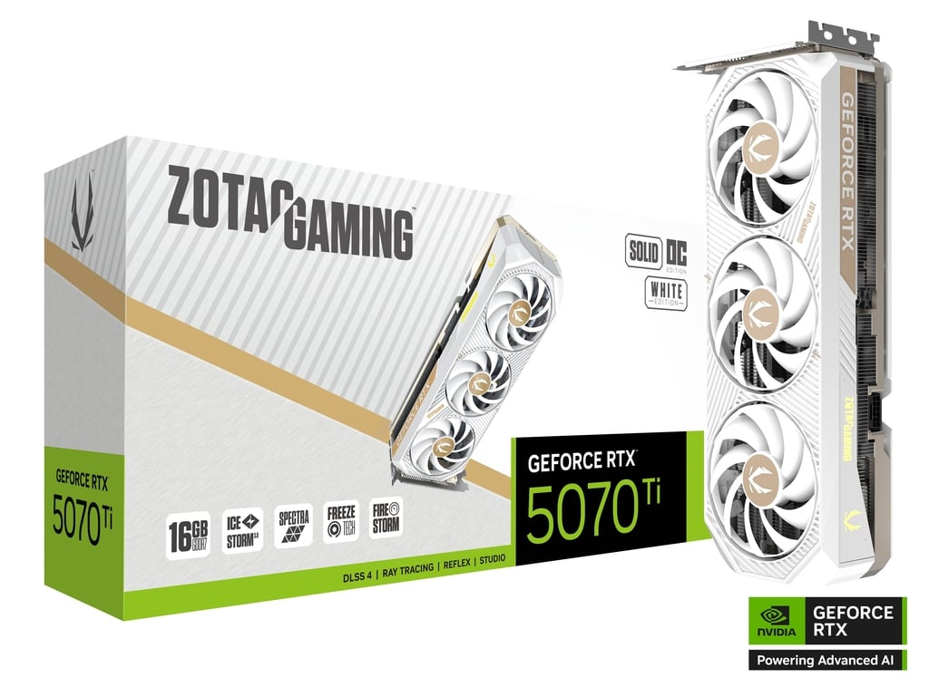 Zotac RTX 5070Ti Solid Core OC 16GB (White)