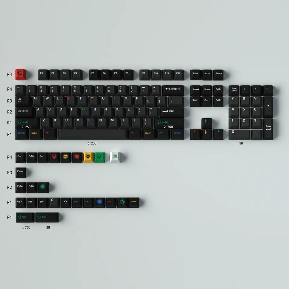 GMK Retro Dark Lights Keycaps (Cherry Profile)